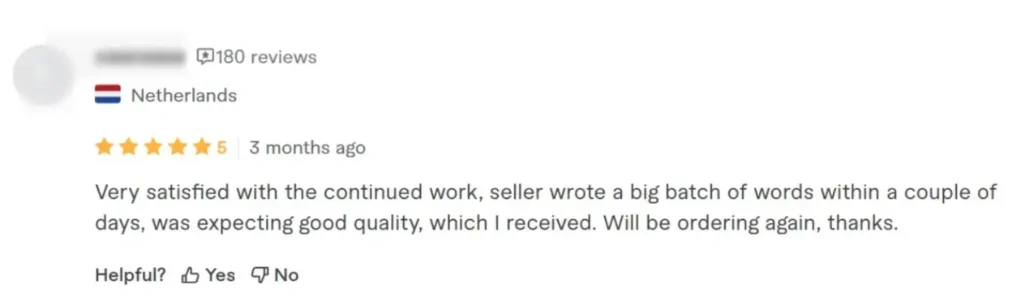 client testimonials for the best content writing agency 3